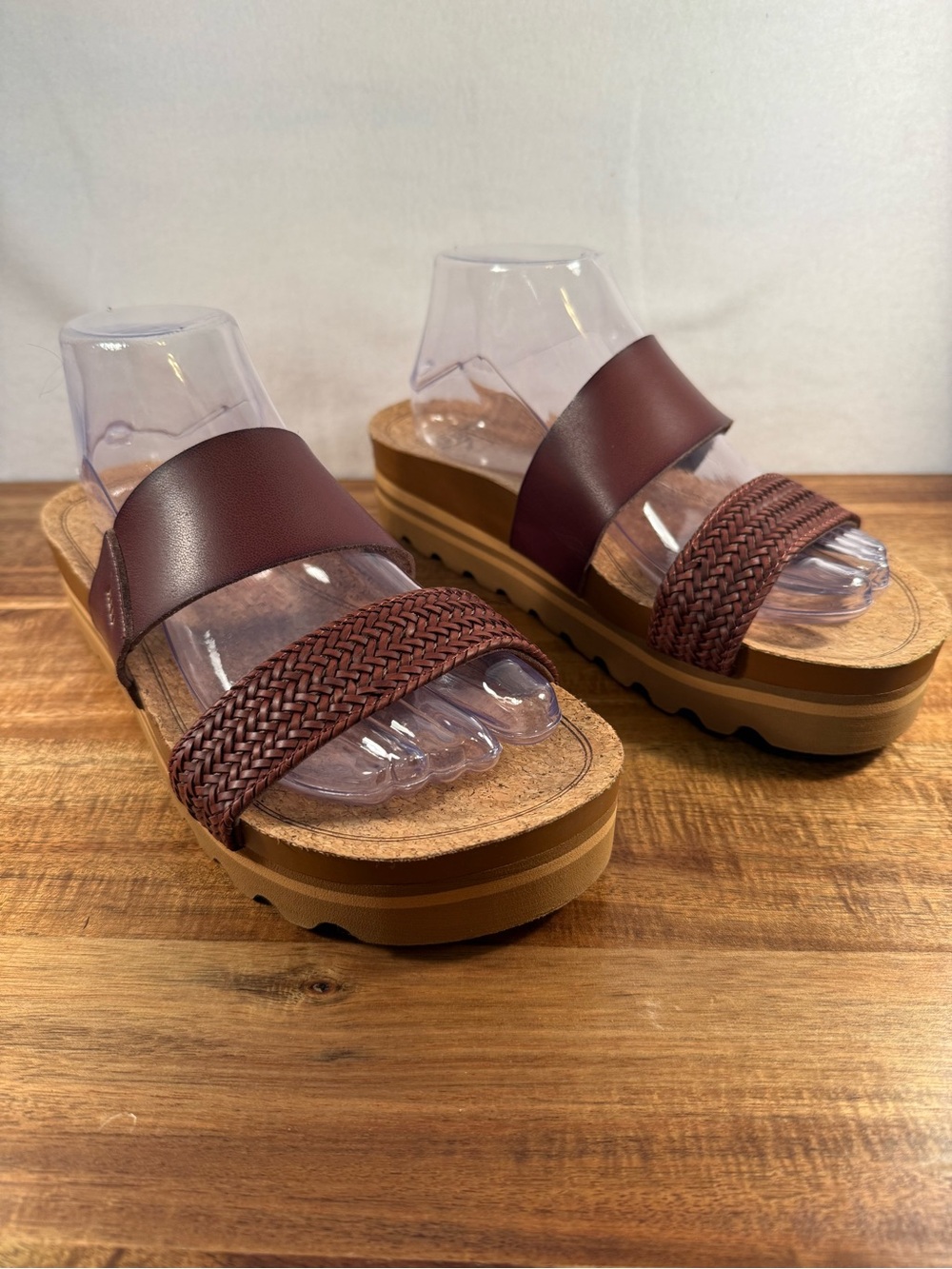 Reef Cushion Vista Hi Braided Slide Sandals Brown Size 9